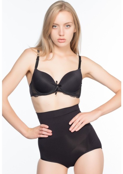 Miraxx Siyah Mı Emay 7024 Yüksek Bel Slip Korse