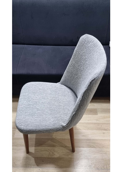 Jakarli Ağaç Desen Esnek Lastikli Oval Sandalye Kılıfı 1 Adet