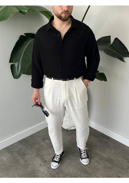 Erkek Regular Likralı Kırışmaya Dayanıklı Terletme Yapmayan Iç Göstermeyen Aerobin Kumaş Gömlek