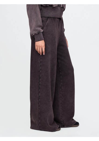 Kadın Siyah Vintagesoft Baggy Wide-Leg Pantolon fırsatları