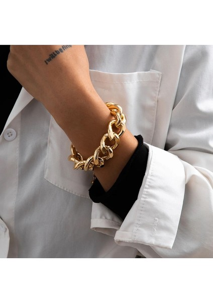Gold Büyük Zincir Bileklik