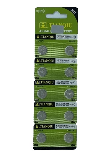 Tıanqıu Ag7 LR927/395 Alkalin 10'lu Düğme Pil - MBN3802-7861