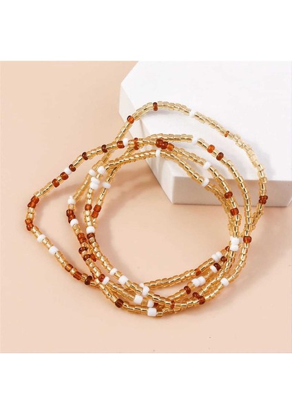 Kum Boncuk Lastikli Bileklik ve Halhal