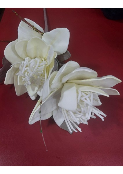 Gelin Çiçeği Yapay Krem 90CM Decorative Dekoratif Çiçek Dal Dore Bükülebilir Gerçekçi 1 Adet modelleri