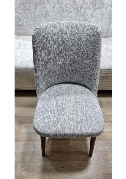 Jakarli Ağaç Desen Esnek Lastikli Oval Sandalye Kılıfı 1 Adet