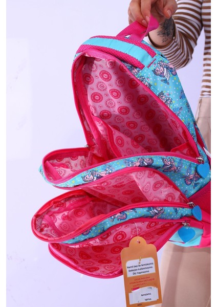 Rlx-1350 Kız Çocuk Beslenmeli Ilk Okul Çantası Pembe Pembe