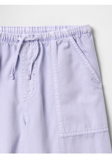 Kız Çocuk Lila Ultrasoft Baggy Twill Pantolon