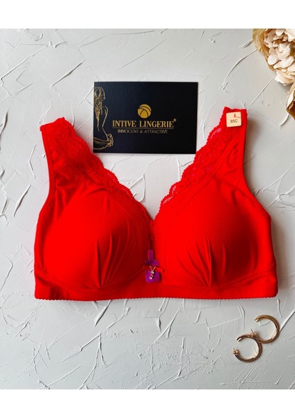 Harper Balensiz Desteksiz V Yaka Kesim Kaplı Dantelli Ultra Kaliteli Rahat C Cup Sütyen