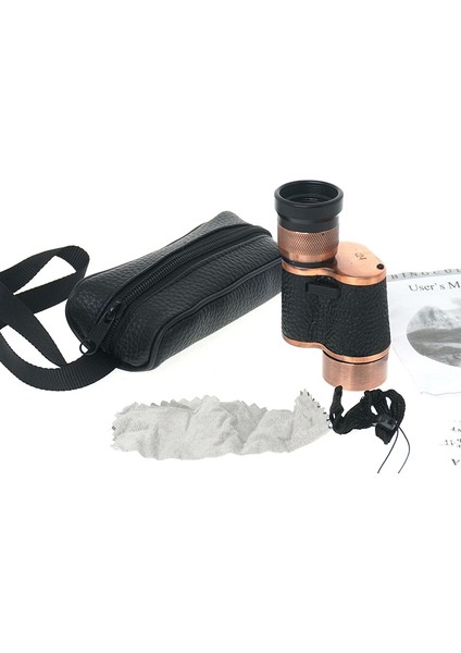 6X24 Baıgısh Askeri Tarzi Pirinç ve Deri Kaplamalı Deri Çantalı Monocular Dü - MBN6468-1704