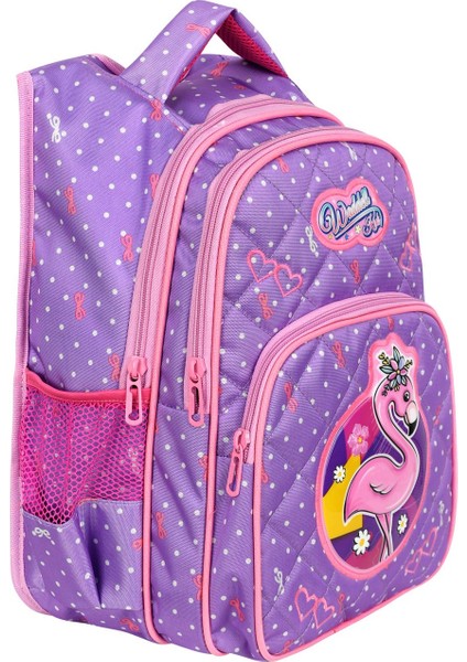 Lila Flamingo Desenli Embos Ilkokul Çantası Beslenme Çantalı 24004 fırsatları