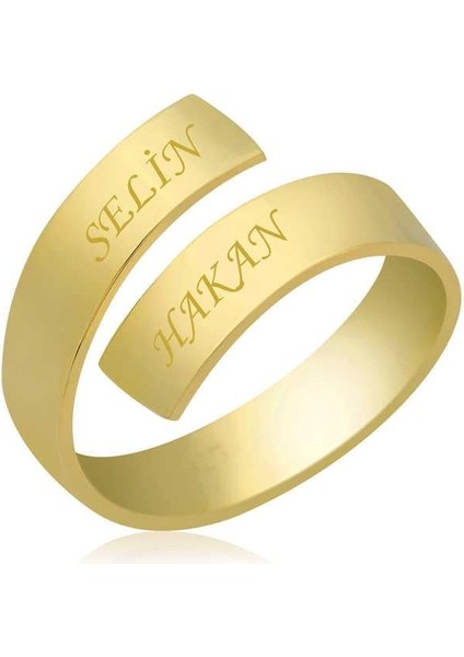 Gümüş Gold Aşk Sarmalı Isimli Yüzük