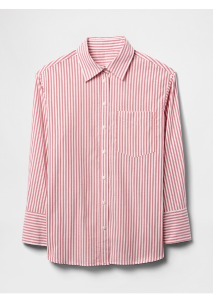 Kadın Pembe %100 Organik Pamuk Oxford Big Gömlek fiyatları