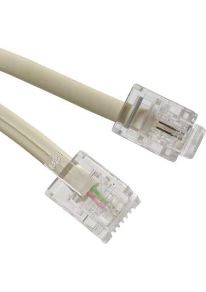 Telefon Hat Kablosu Hazır 6p/2c 5 Metre Krem (4767) - MBN1369-6273