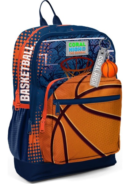 Kids Okul Çantası Turuncu Lacivert Basketbol 23766