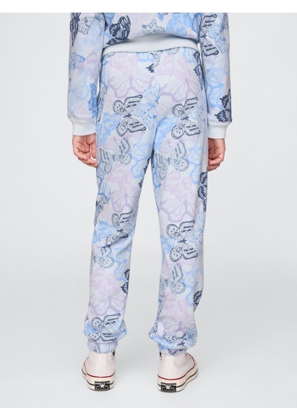 Kız Çocuk Mavi Gap Logo Fransız Havlu Kumaş Jogger Eşofman Altı modelleri