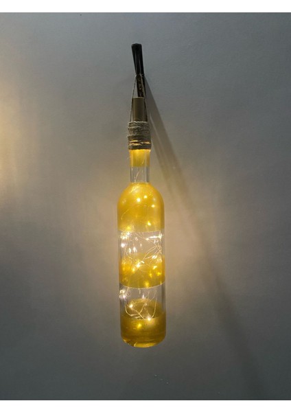 Dekoratif Şişe Aplik Boyama Aydınlatma Peri LED Gold