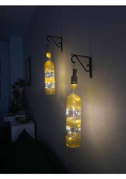 Dekoratif Şişe Aplik Boyama Aydınlatma Peri LED Gold