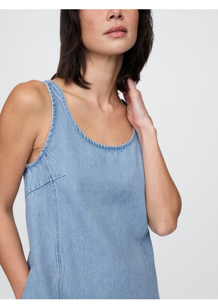 Kadın Mavi Ultrasoft Mini Shift Elbise indirimleri