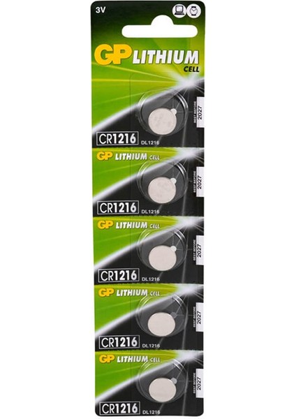 Gp CR1216 3 Volt Lityum Pil 5li Paket (4767) - MBN9891-3821