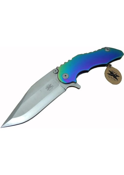 Gear Wl 9115 Outdoor Çakı 23 cm - Metal Gökkuşağı Sap Otomatik Kılıflı - MBN2773-3768