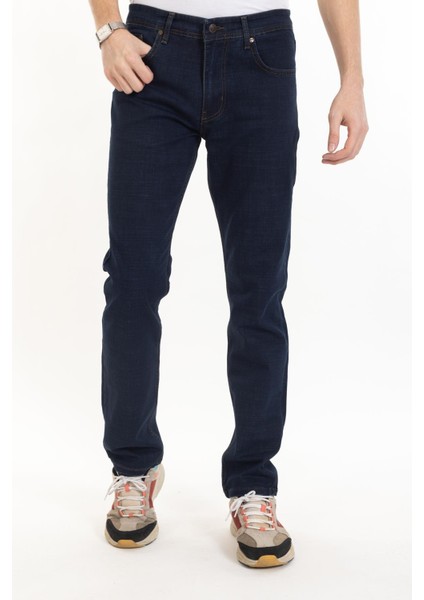 Erkek Mavi Slim Fit Likralı Jean Kot Pantolon 1122