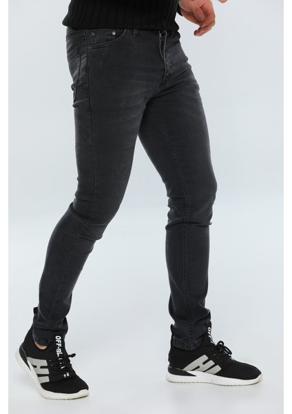 Erkek Füme Slim Fit Likralı Kot Jean Pantolon 2280 fiyatları