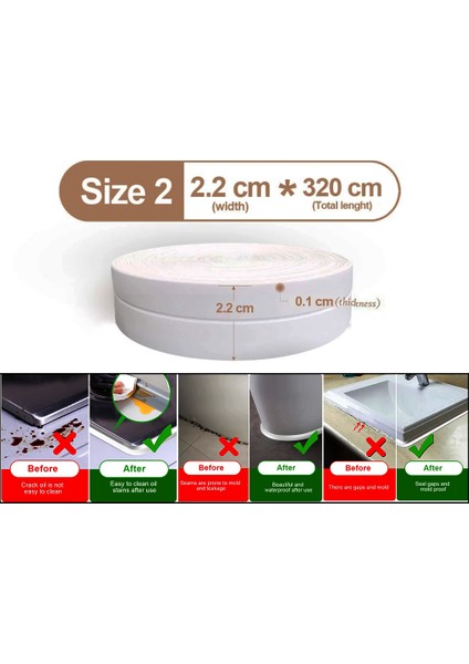 Su Sızdırmaz Bant Beyaz 2.2cmx3.2mt (4767) - MBN6309-6195
