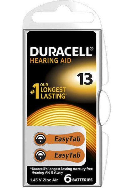 Duracell 13 No Kulaklık Pili 6lı Paket (4767) - MBN1871-8728