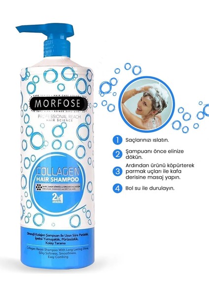 Morfose Kolajen Şampuan 1000 ml - Zayıf ve Zarar Görmüş Saçlar