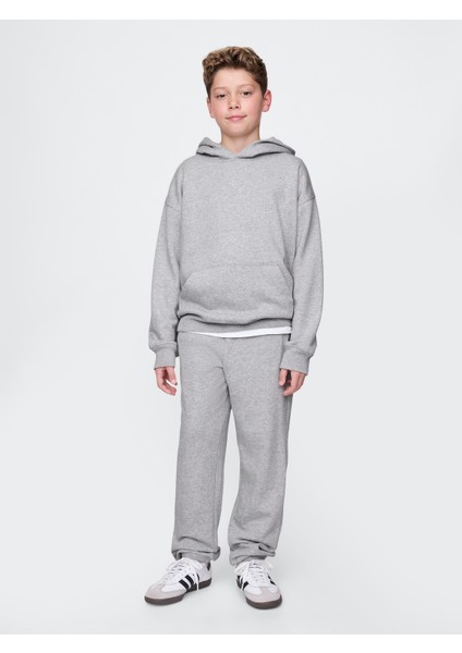 Erkek Çocuk Gri Relaxed Gap Logo Eşofman Altı