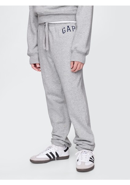 Erkek Çocuk Gri Relaxed Gap Logo Eşofman Altı