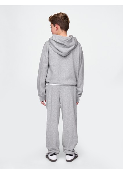 Erkek Çocuk Gri Relaxed Gap Logo Eşofman Altı