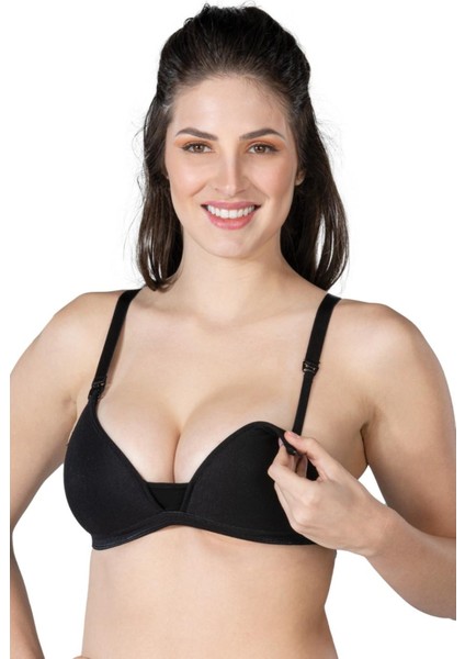 Miraxx Siyah Mı Emay 1422 Modal Cotton Kaplı Emzirme Sütyen modelleri