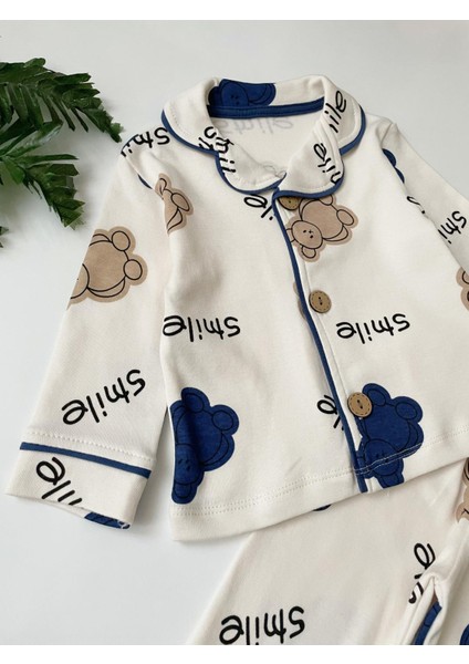 Ayıcıklı Unisex %100 Pamuk Bebek Pijama Takımı fiyatları