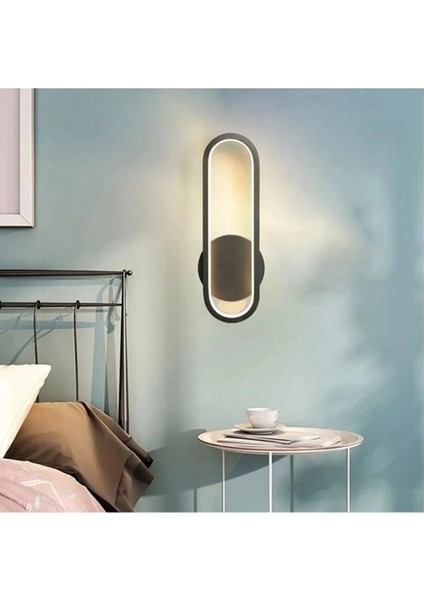 Elips Plafonyer Modern LED Beyaz Işık Ultra Power LED Avize Salon Hol Yatak Odası Ledli Aplik Aviz