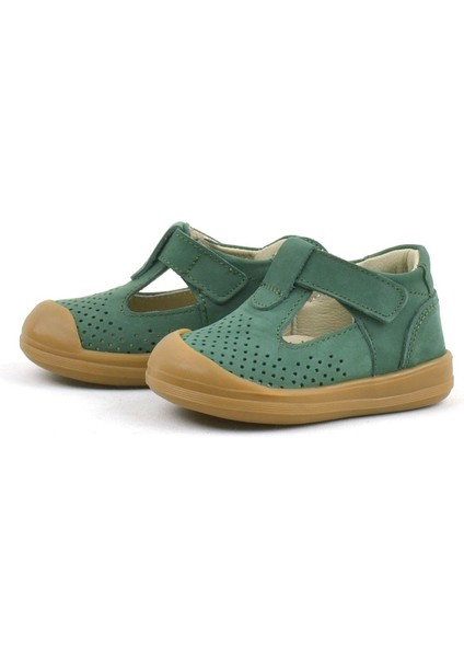 Shaun Hakiki Deri Yeşil Cırtlı Anatomik Bebek Sandalet indirimleri