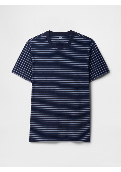 Erkek Lacivert Relaxed Bisiklet Yaka T-Shirt fiyatları