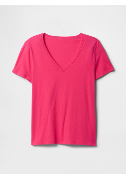 Kadın Kırmızı V Yaka T-Shirt fiyatları