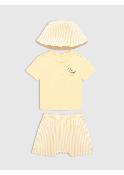 Bebek Sarı 3'lü Outfit Set