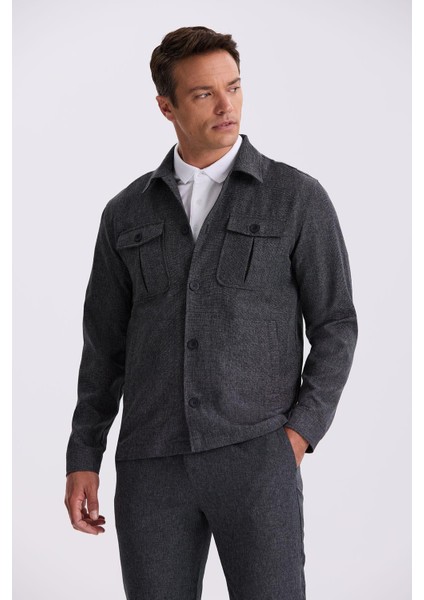 Siyah Slim Fit Sivri Yaka Spor Erkek Takım Elbise