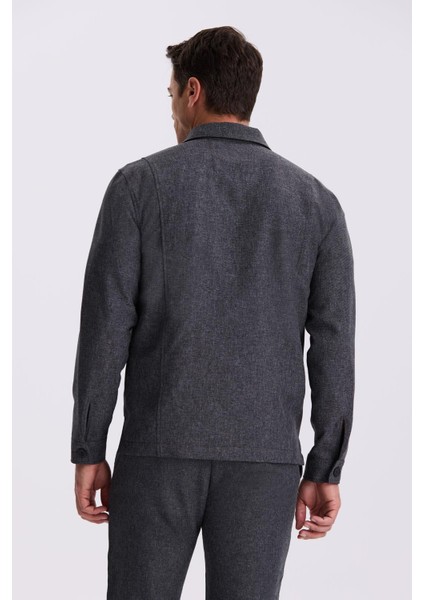 Siyah Slim Fit Sivri Yaka Spor Erkek Takım Elbise