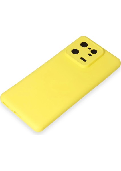 Xiaomi Mi 13 Pro Kılıf Nano Içi Kadife Silikon - Sarı Gnzrz