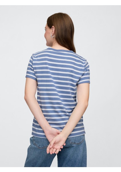 Kadın Mavi Crew T-Shirt