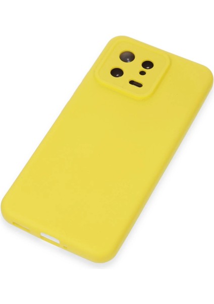 Xiaomi Mi 13 Kılıf Nano Içi Kadife Silikon - Sarı Gnzrz
