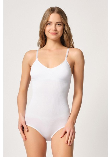 Miraxx Beyaz Mı Emay 1925 Soft Pedli Çıtçıtlı Body