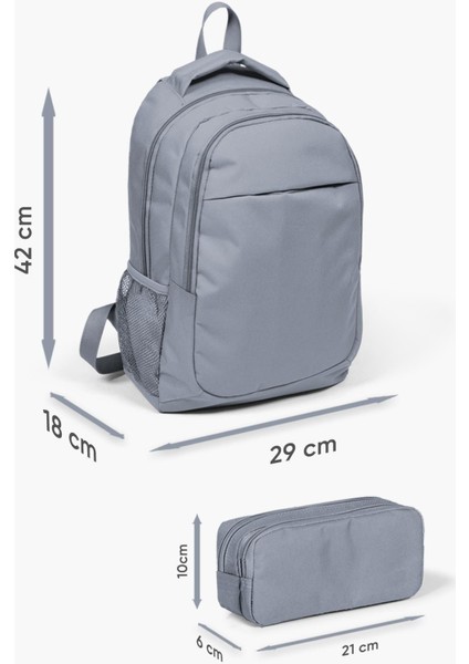 Kids Nefti Fosforlu Sarı Araba Desenli 2'Li Okul Çanta Seti Set0214406