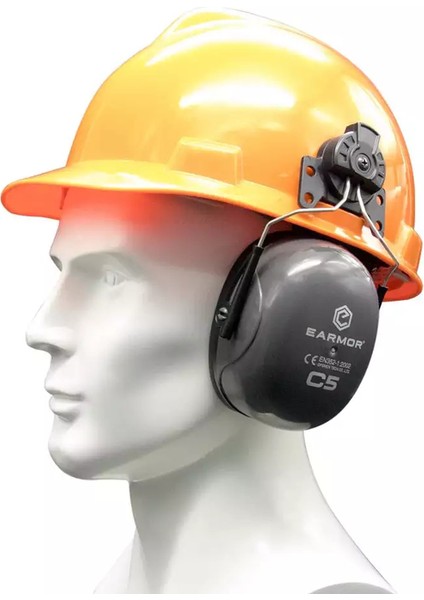 Earmor Pasif Gürültü Önleyici Baret Kulaklığı C6H