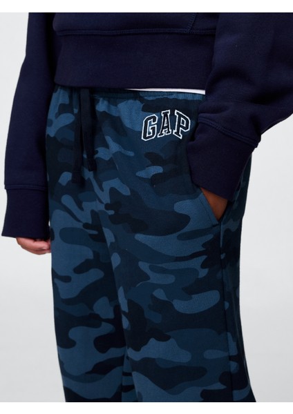 Erkek Çocuk Mavi Relaxed Gap Logo Eşofman Altı