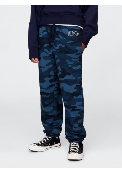 Erkek Çocuk Mavi Relaxed Gap Logo Eşofman Altı