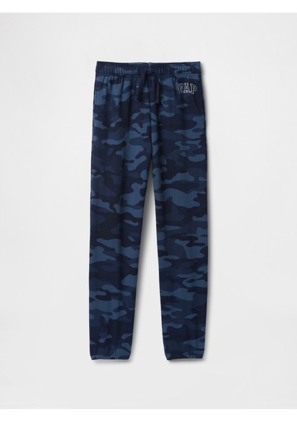 Erkek Çocuk Mavi Relaxed Gap Logo Eşofman Altı